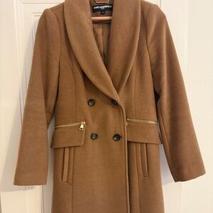 Women’s Karl Lagerfeld Paris Shawl Collar Coat - Camel